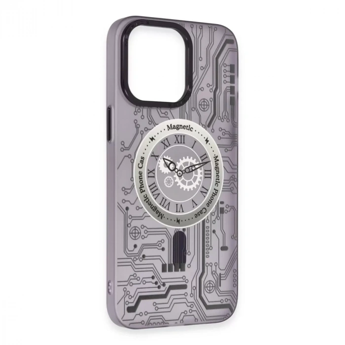 İphone 14 Pro Kılıf Apollo Magneticsafe Desenli Kapak - Apollo Mor - 5