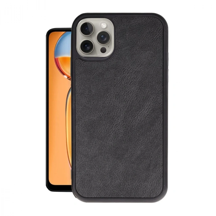 İphone 14 Pro Kılıf Aras Deri Kapak - Siyah