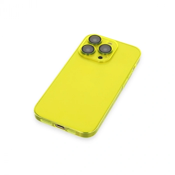 İphone 14 Pro Kılıf Armada Lensli Kapak - Sarı