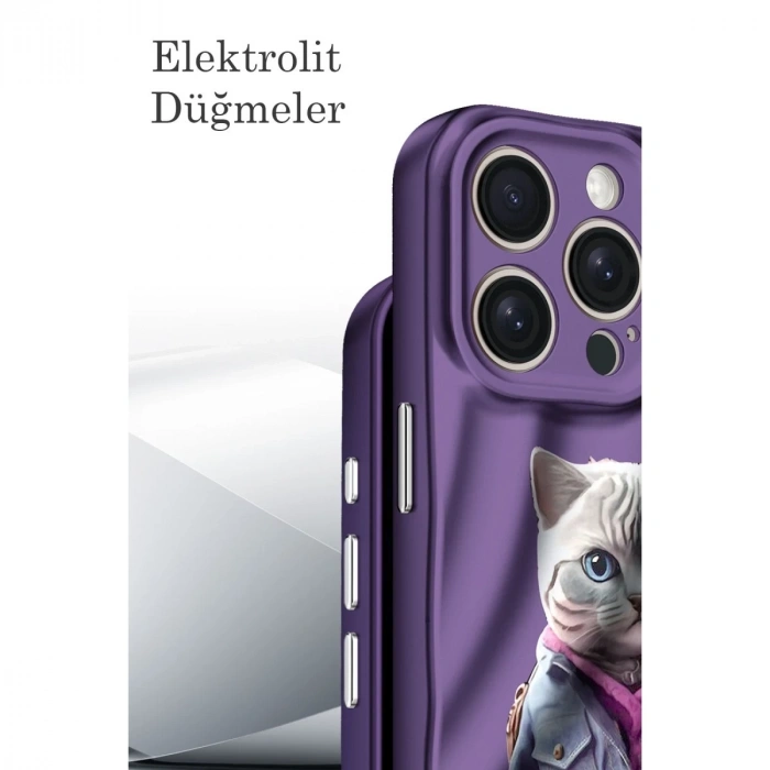 İphone 14 Pro Kılıf Crew Desenli Kapak - Galata Kulesi