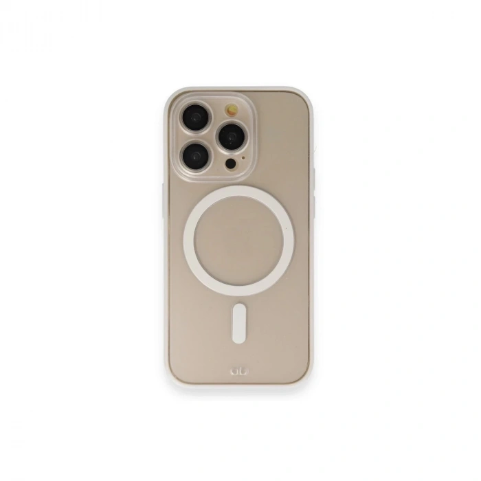 İphone 14 Pro Kılıf Grand Magneticsafe Kapak - Beyaz