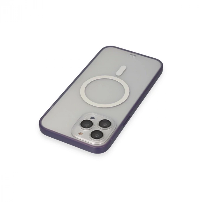 İphone 14 Pro Kılıf Grand Magneticsafe Kapak - Mor