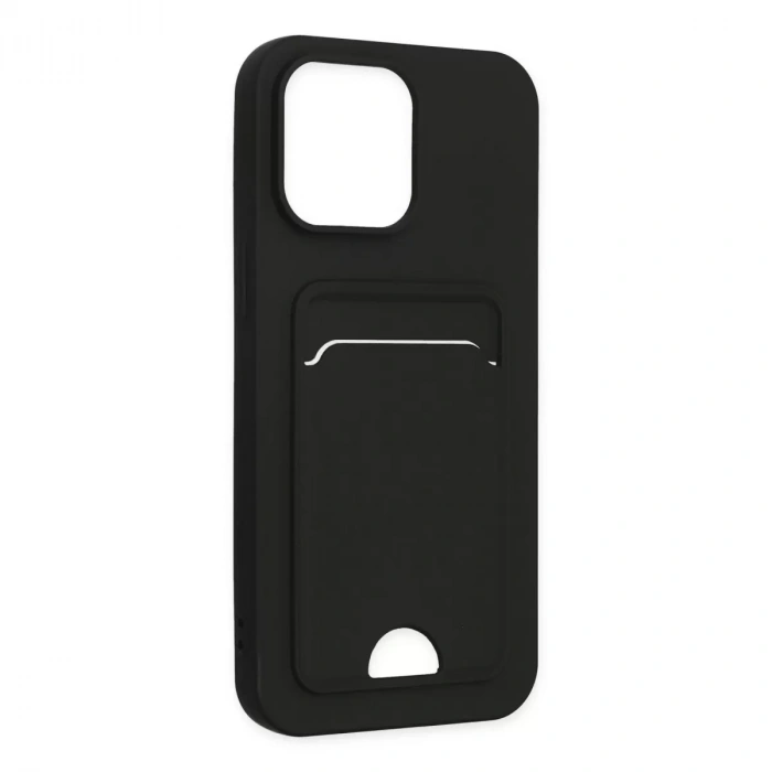 İphone 14 Pro Kılıf Kelvin Kartvizitli Silikon - Siyah