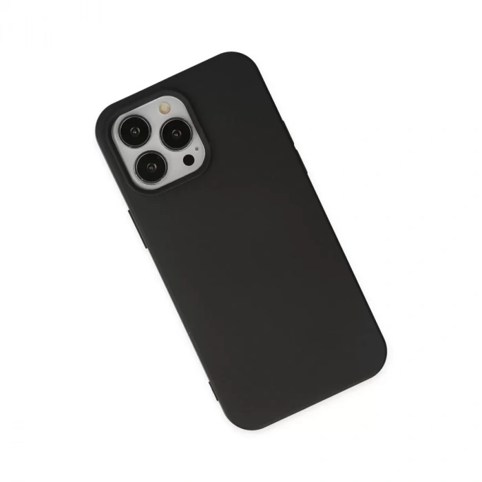 İphone 14 Pro Kılıf Nano İçi Kadife Silikon - Siyah