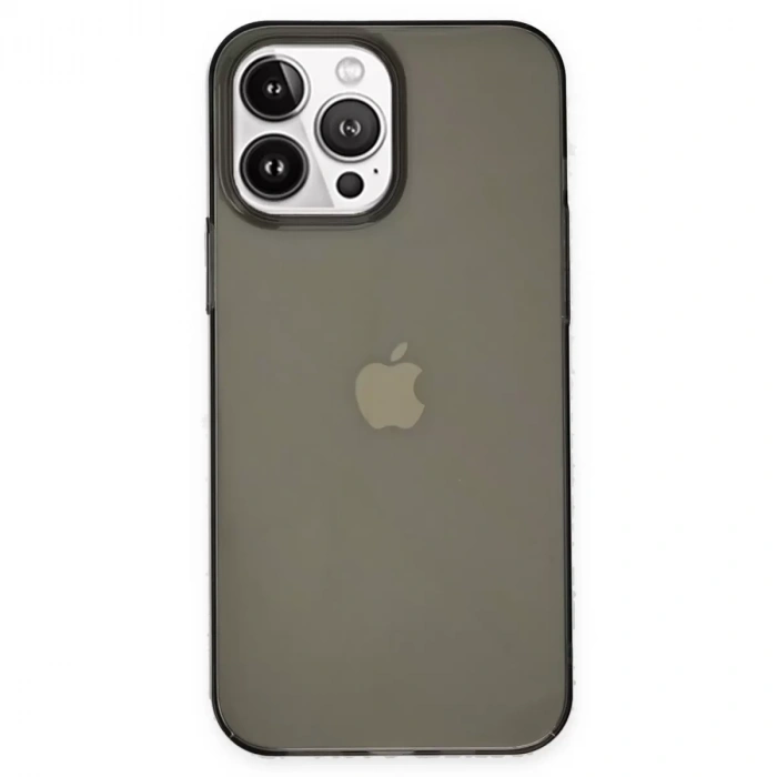 İphone 14 Pro Kılıf Pc Sert Şeffaf Kapak - Siyah
