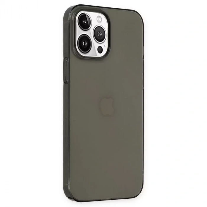 İphone 14 Pro Kılıf Pc Sert Şeffaf Kapak - Siyah