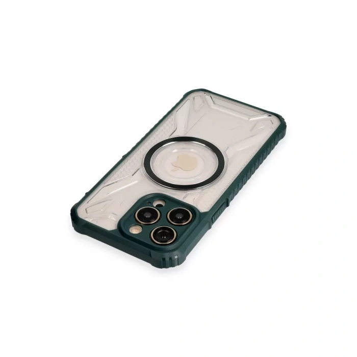 İphone 14 Pro Kılıf Prag Magneticsafe Kapak - Koyu Yeşil