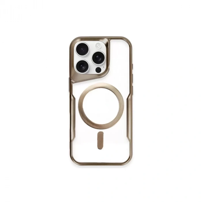 İphone 14 Pro Max Kılıf Boyi Magsafe Silikon Kapak - Kahverengi