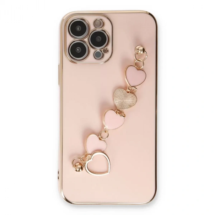 İphone 14 Pro Max Kılıf Esila Silikon - Pudra