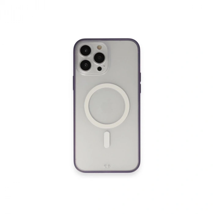 İphone 14 Pro Max Kılıf Grand Magneticsafe Kapak - Mor