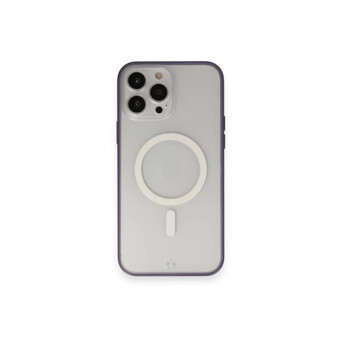 İphone 14 Pro Max Kılıf Grand Magneticsafe Kapak - Mor
