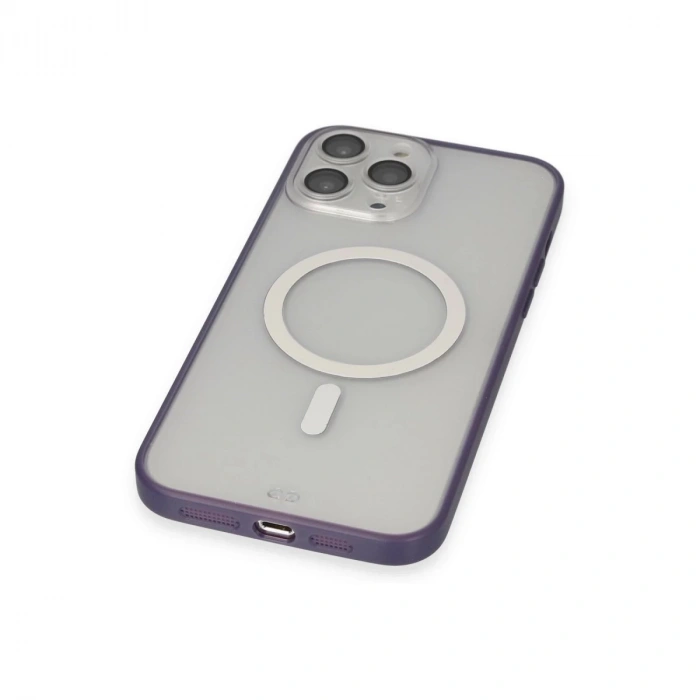 İphone 14 Pro Max Kılıf Grand Magneticsafe Kapak - Mor