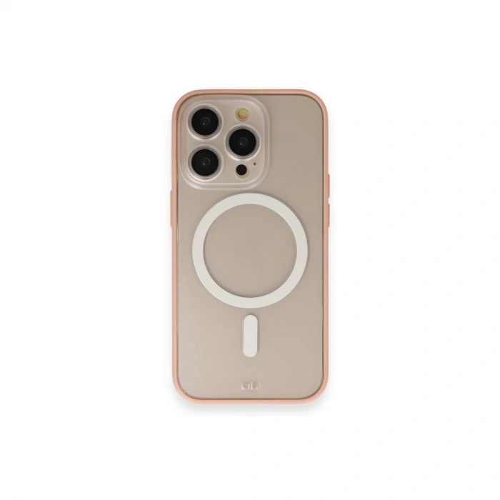 İphone 14 Pro Max Kılıf Grand Magneticsafe Kapak - Pembe