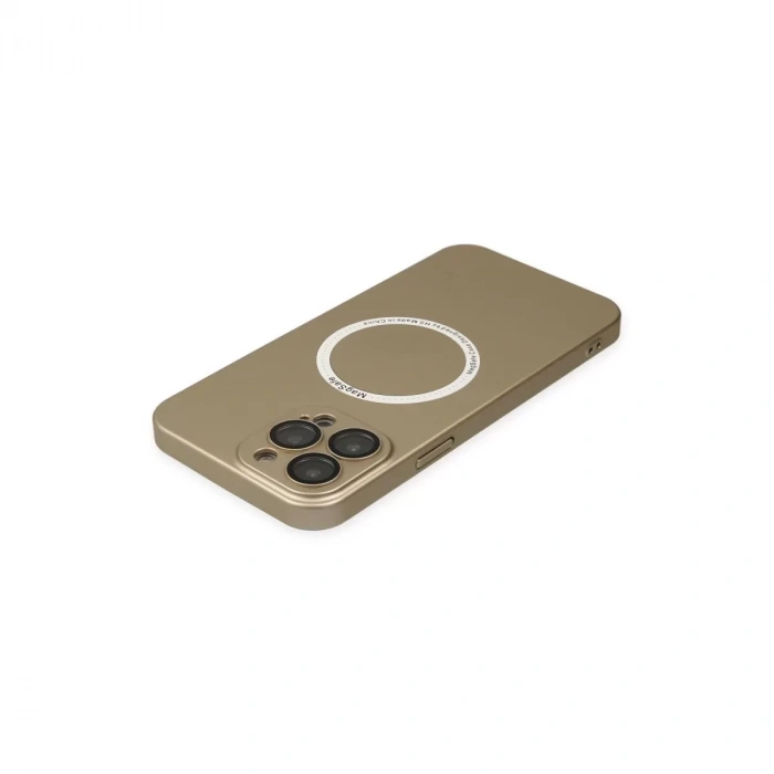 İphone 14 Pro Max Kılıf Jack Magneticsafe Lens Silikon - Gold