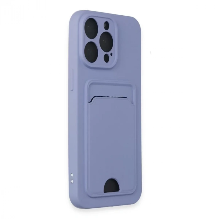 İphone 14 Pro Max Kılıf Kelvin Kartvizitli Silikon - Lila