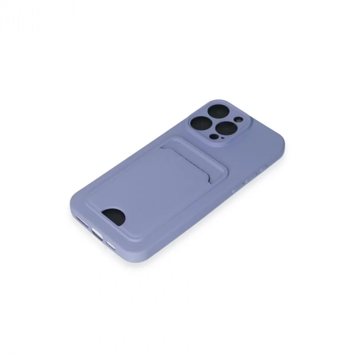 İphone 14 Pro Max Kılıf Kelvin Kartvizitli Silikon - Lila