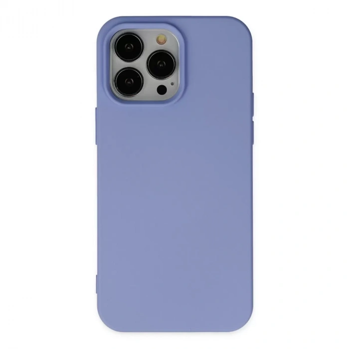 İphone 14 Pro Max Kılıf Nano İçi Kadife Silikon - Lila