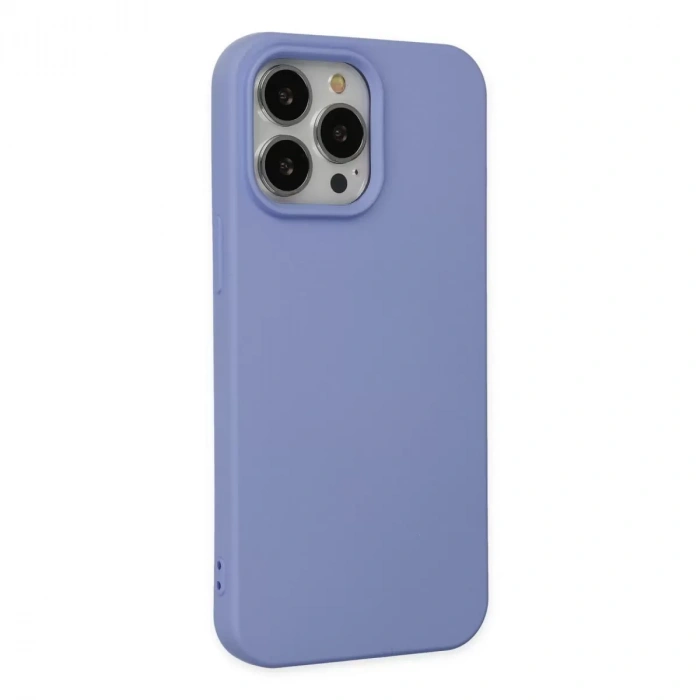 İphone 14 Pro Max Kılıf Nano İçi Kadife Silikon - Lila