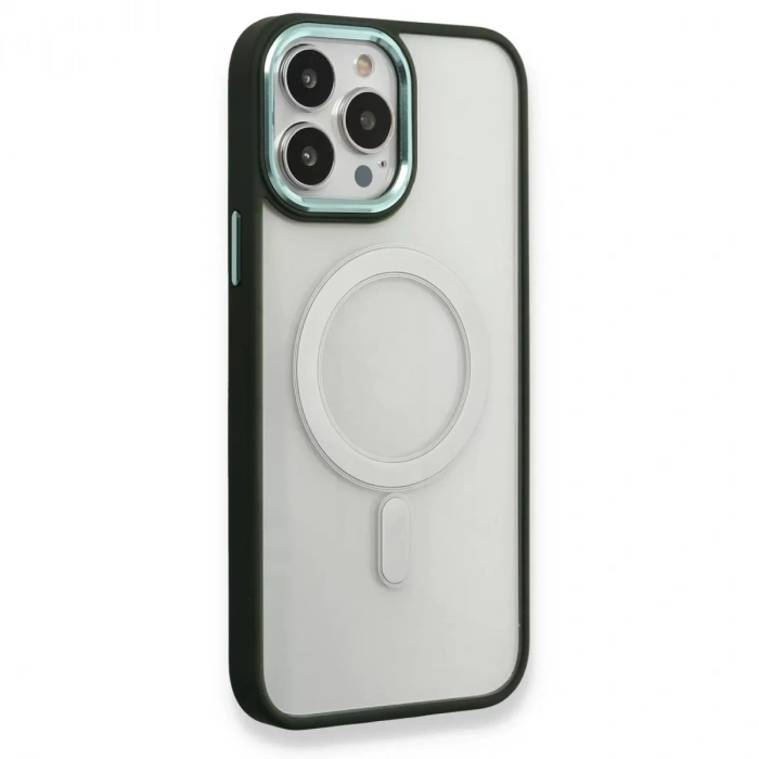 İphone 14 Pro Max Kılıf Room Magneticsafe Silikon - Köknar Yeşili