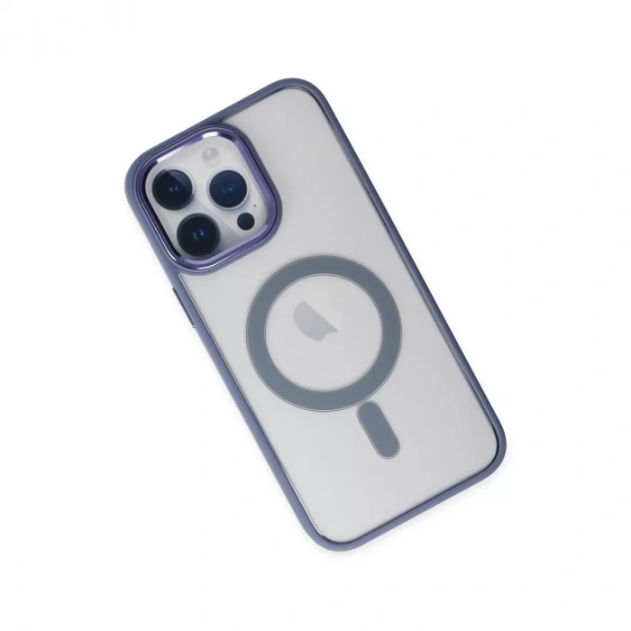İphone 14 Pro Max Kılıf Room Magneticsafe Silikon - Sierra Blue