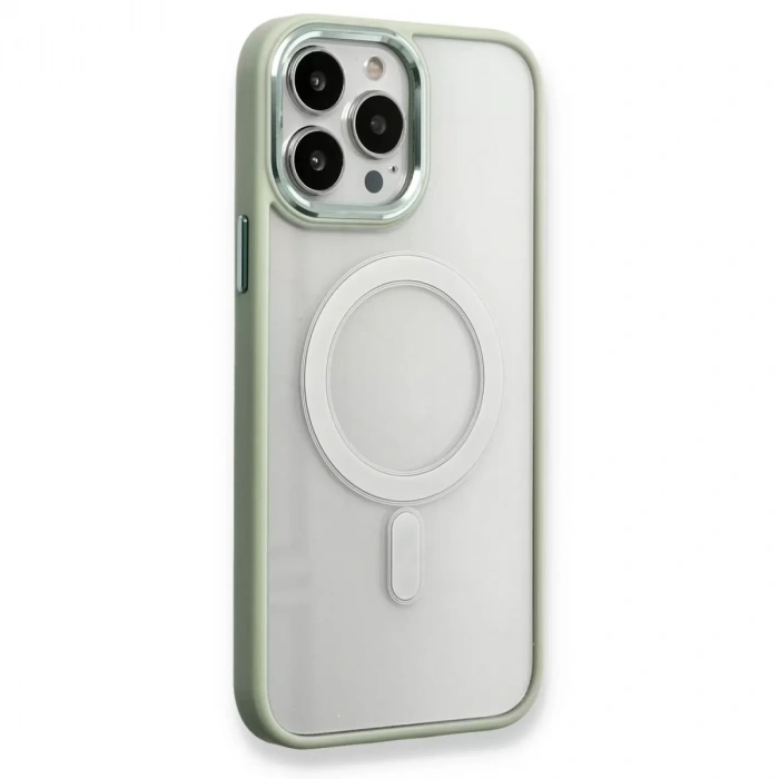 İphone 14 Pro Max Kılıf Room Magneticsafe Silikon - Su Yeşili