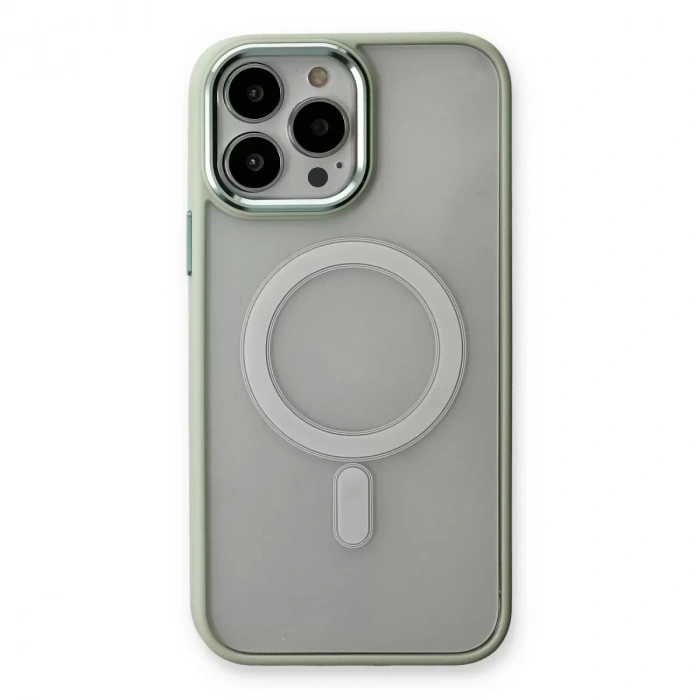 İphone 14 Pro Max Kılıf Room Magneticsafe Silikon - Su Yeşili