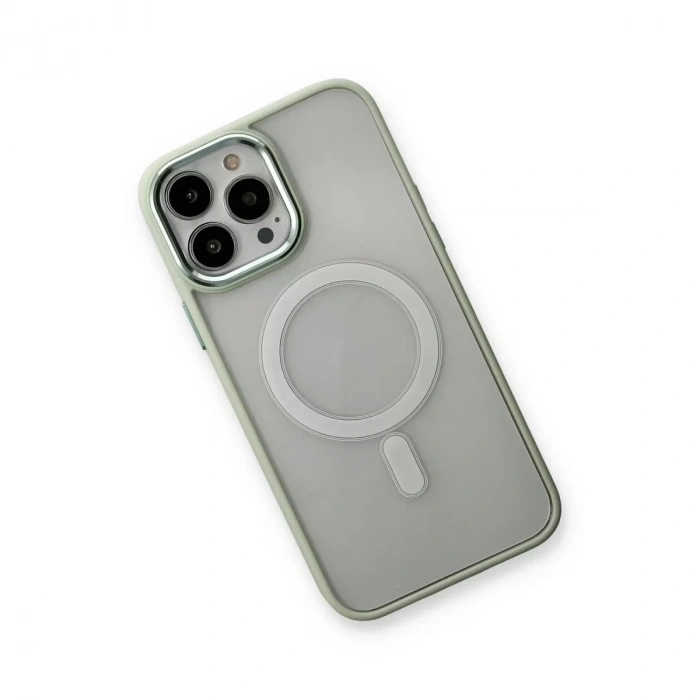 İphone 14 Pro Max Kılıf Room Magneticsafe Silikon - Su Yeşili