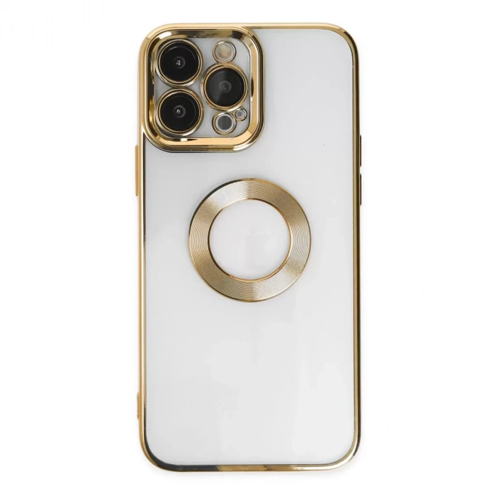 İphone 14 Pro Max Kılıf Slot Silikon - Gold