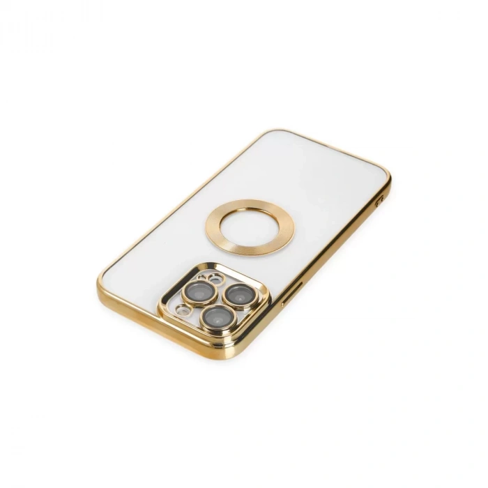İphone 14 Pro Max Kılıf Slot Silikon - Gold