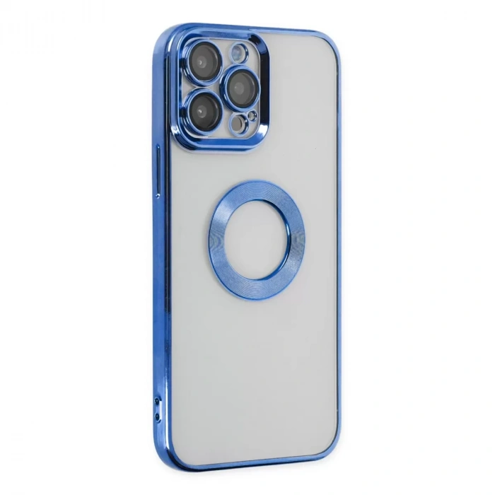 İphone 14 Pro Max Kılıf Slot Silikon - Mavi