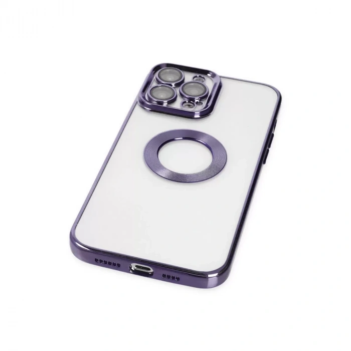 İphone 14 Pro Max Kılıf Slot Silikon - Mor