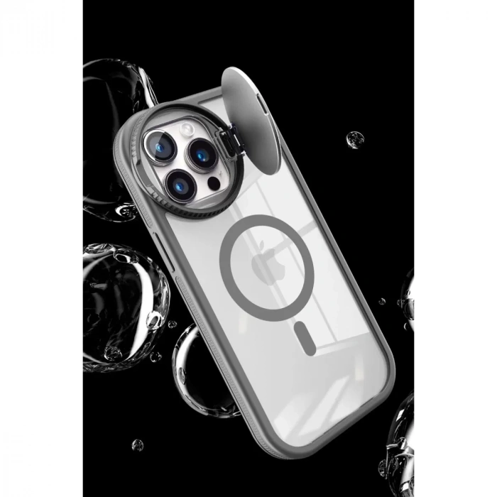 İphone 14 Pro Max Kılıf Teleskop Lens Magsafe Silikon Kapak - Koyu Yeşil