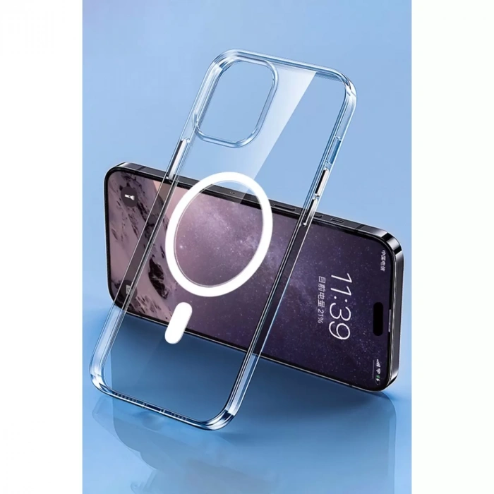 İphone 14 Pro Max Kılıf Tron Şeffaf Magsafe Kapak - Şeffaf