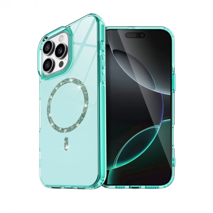 İphone 14 Pro Max Live Diamond Magsafe Kapak - Yeşil