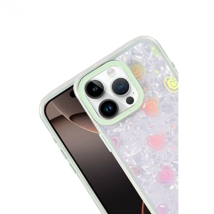 İphone 14 Pro Max Lumi Desenli Kapak - Yeşil
