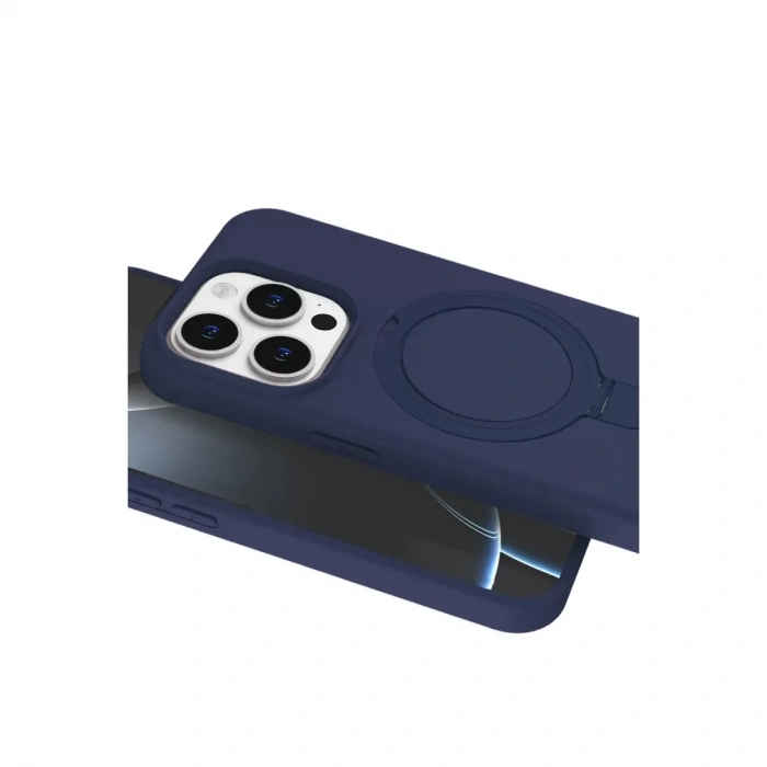 İphone 14 Pro Max Regal Magsafe Standlı Kapak - Lacivert