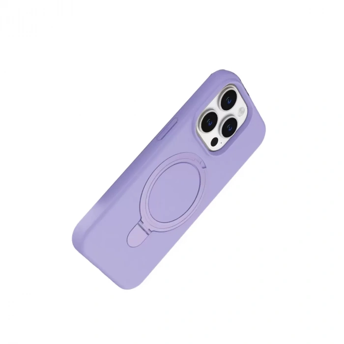 İphone 14 Pro Max Regal Magsafe Standlı Kapak - Lila