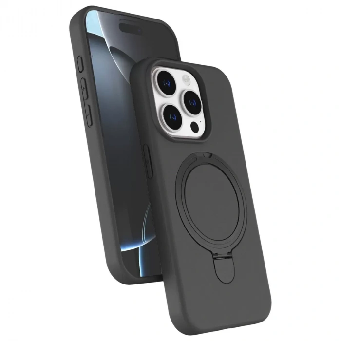 İphone 14 Pro Max Regal Magsafe Standlı Kapak - Titan Gri