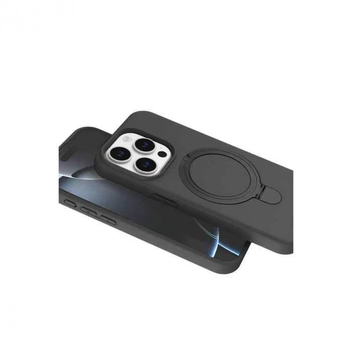 İphone 14 Pro Max Regal Magsafe Standlı Kapak - Titan Gri