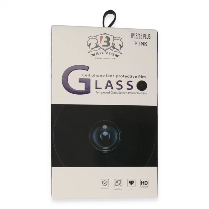 İphone 15 Bilvis Titan Kamera Lens - Pembe