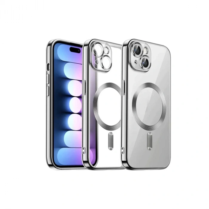 İphone 15 Kılıf Kross Magneticsafe Kapak - Gümüş