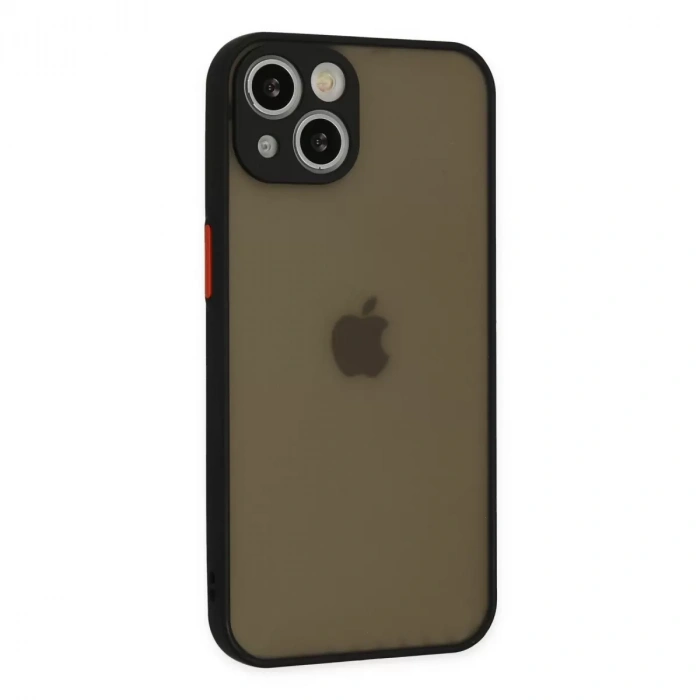 İphone 15 Kılıf Montreal Silikon Kapak - Siyah