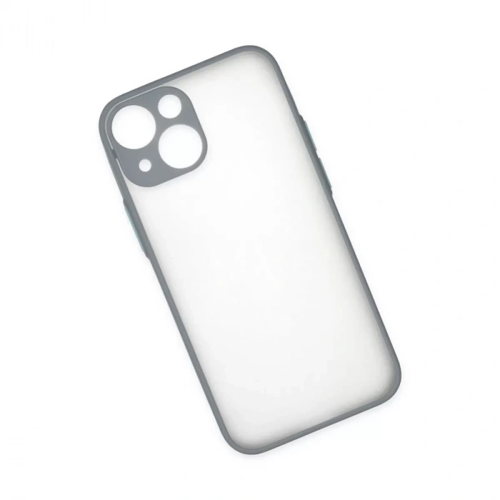 İphone 15 Plus Kılıf Montreal Silikon Kapak - Gri