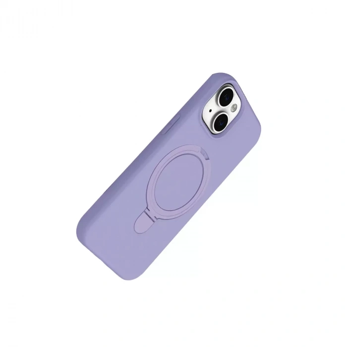 İphone 15 Plus Regal Magsafe Standlı Kapak - Lila