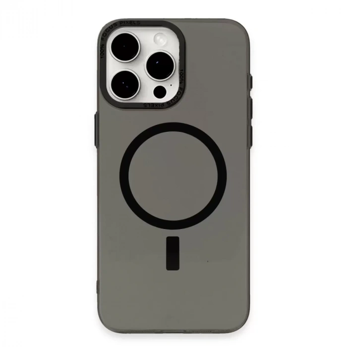 İphone 15 Pro Kılıf Anka Pc Magneticsafe Sert Metal Kapak - Siyah