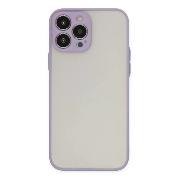 İphone 15 Pro Kılıf Montreal Silikon Kapak - Mor