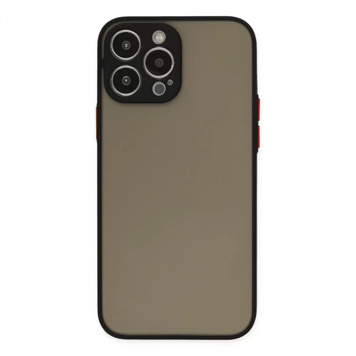 İphone 15 Pro Kılıf Montreal Silikon Kapak - Siyah
