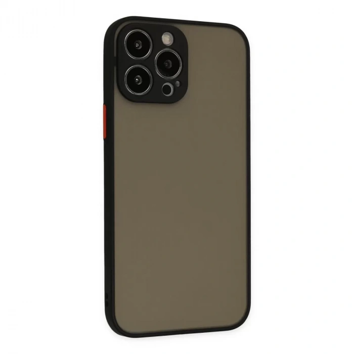 İphone 15 Pro Kılıf Montreal Silikon Kapak - Siyah