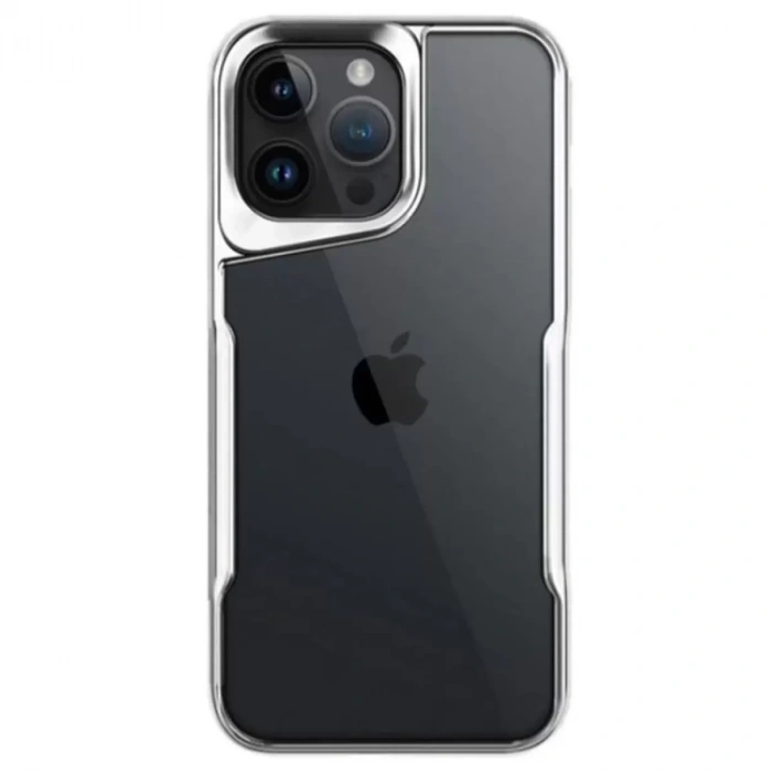 İphone 15 Pro Max Kılıf Boyi Silikon Kapak - Gümüş