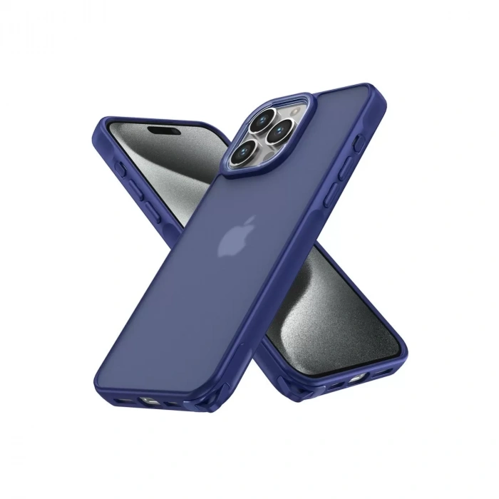 İphone 15 Pro Max Kılıf Elegant Kapak - Lacivert